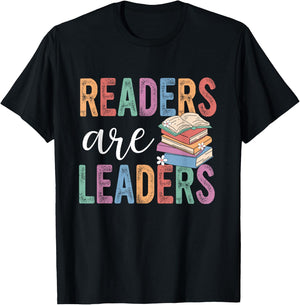 Reading Teacher, Readers Are Leaders, Librarian T-Shirt - T-Shirt | Black