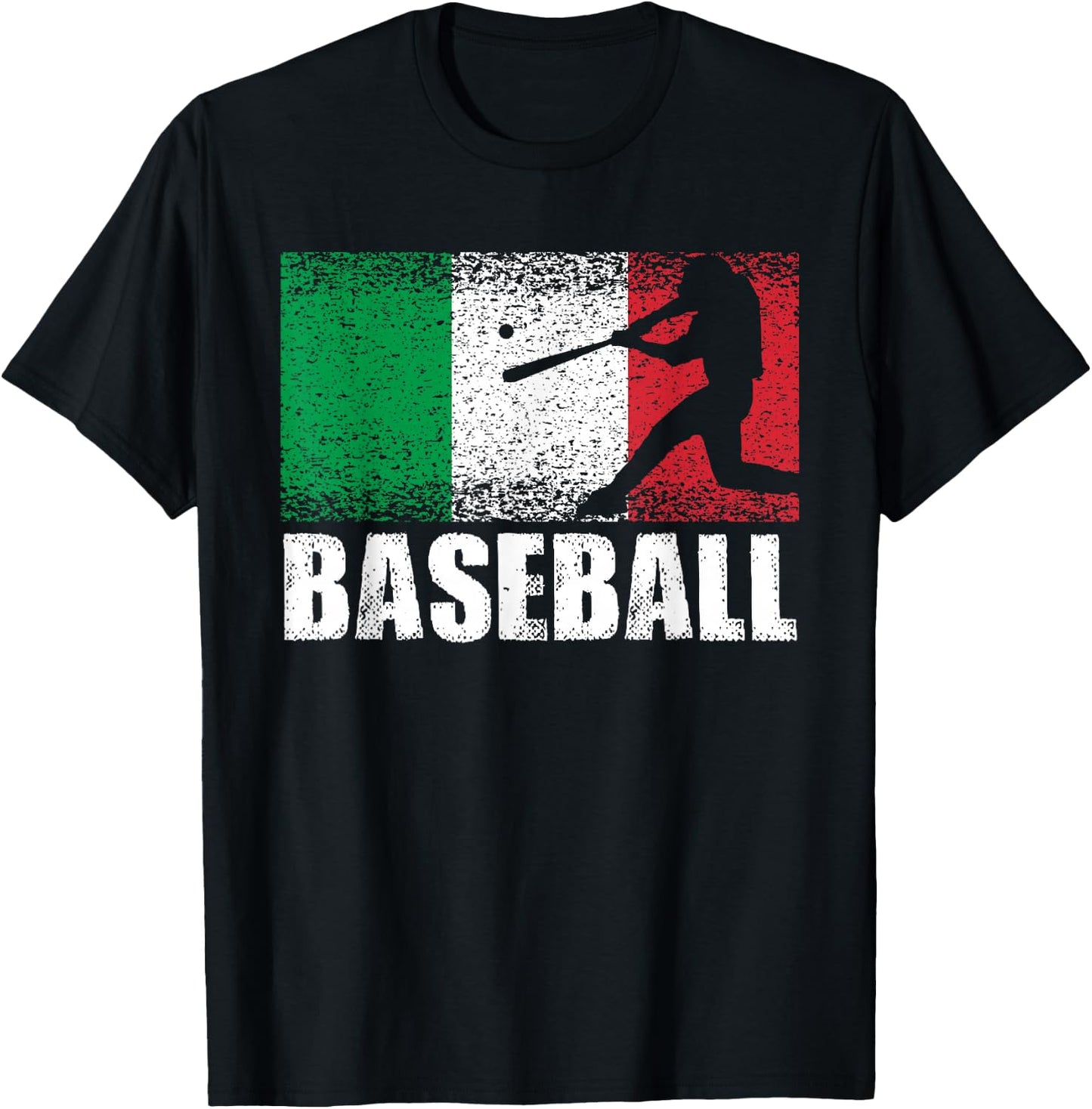 Baseball Sports, Italy Flag, Italian Baseball T-Shirt - T-Shirt | Black
