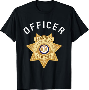 Security Officer Enforcement Badge For Policemen Sheriff T-Shirt - T-Shirt | Black