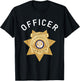 Security Officer Enforcement Badge For Policemen Sheriff T-Shirt - T-Shirt | Black
