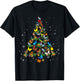 Butterfly Christmas Tree Ornament Decor Xmas T-Shirt - T-Shirt | Black