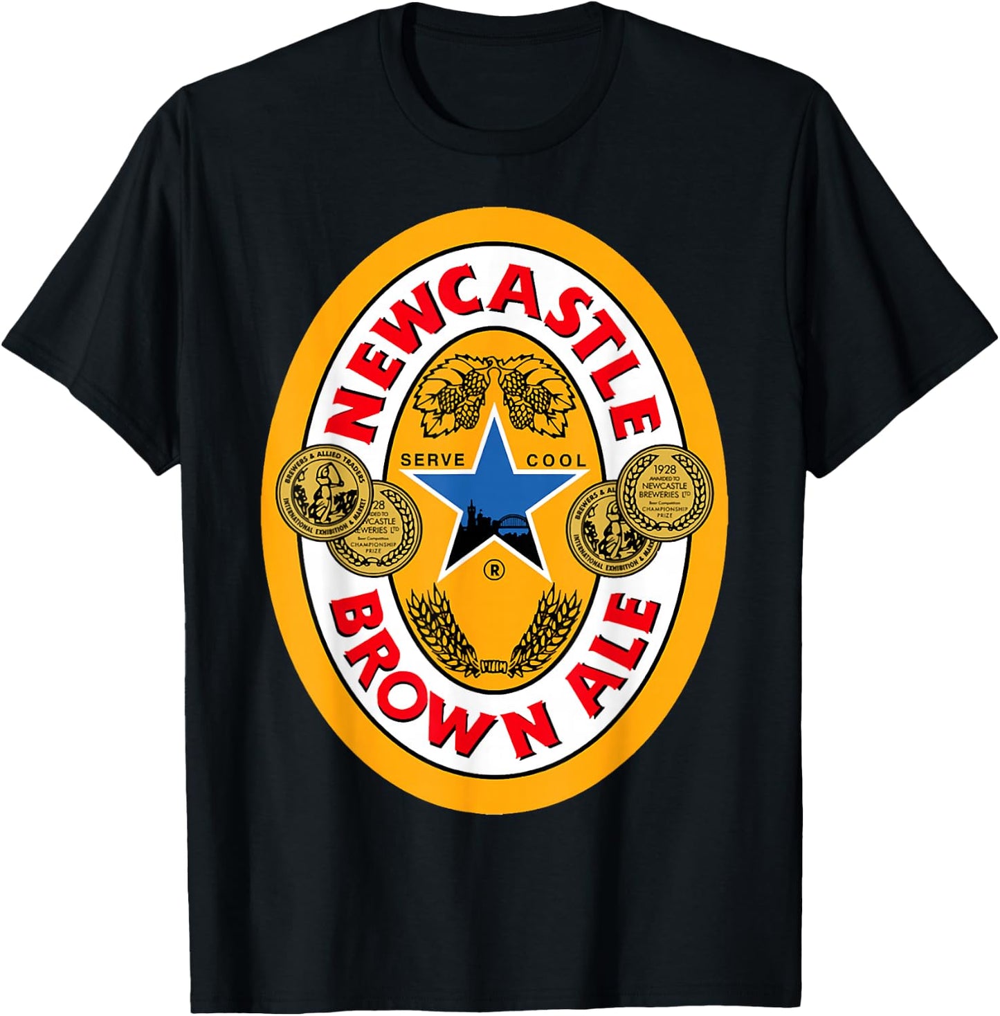 N.ewcastle funny b.rown a.le b.eer T-Shirt - T-Shirt | Black