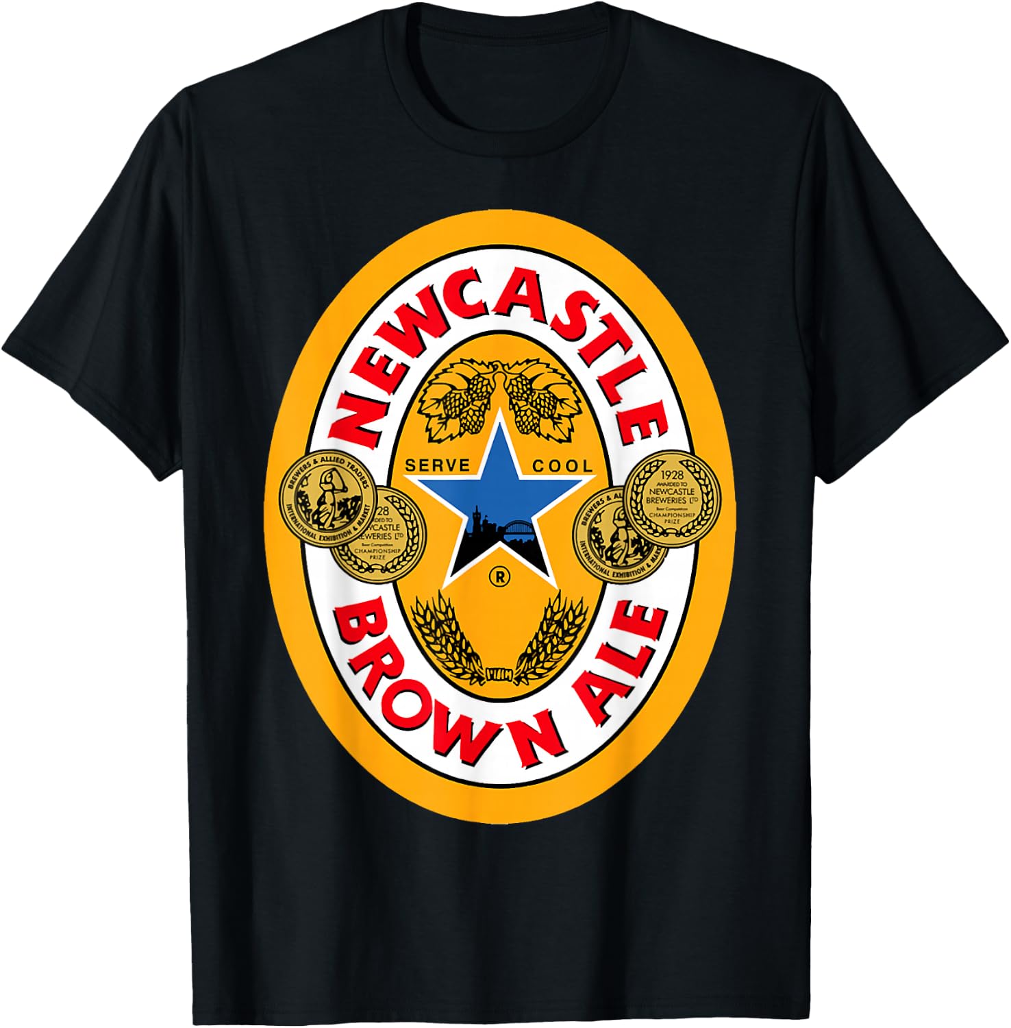 N.ewcastle funny b.rown a.le b.eer T-Shirt - T-Shirt | Black