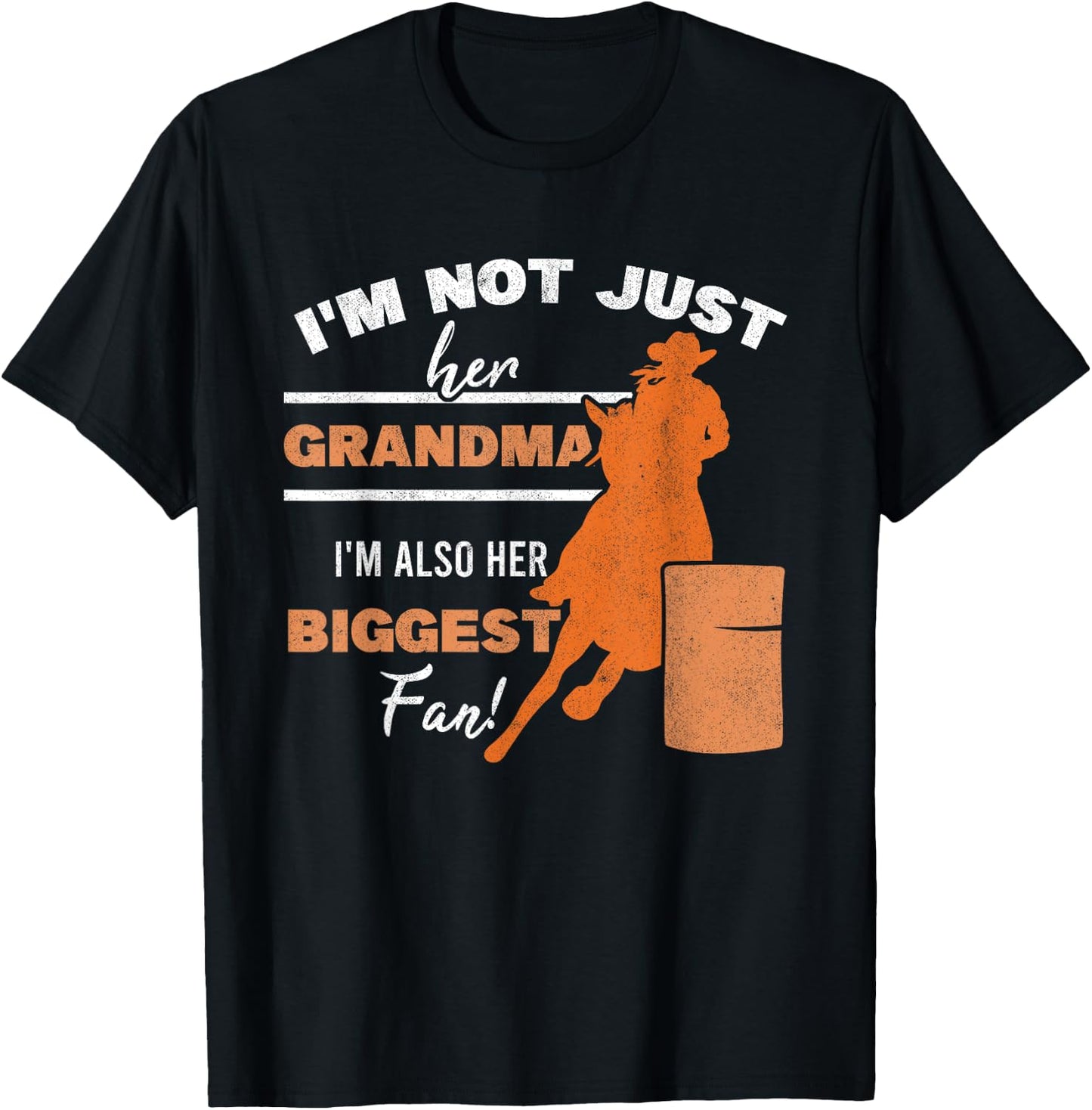 Barrel Racer Fan Grandma Grandmother Horse Barrel Racing T-Shirt - T-Shirt | Black