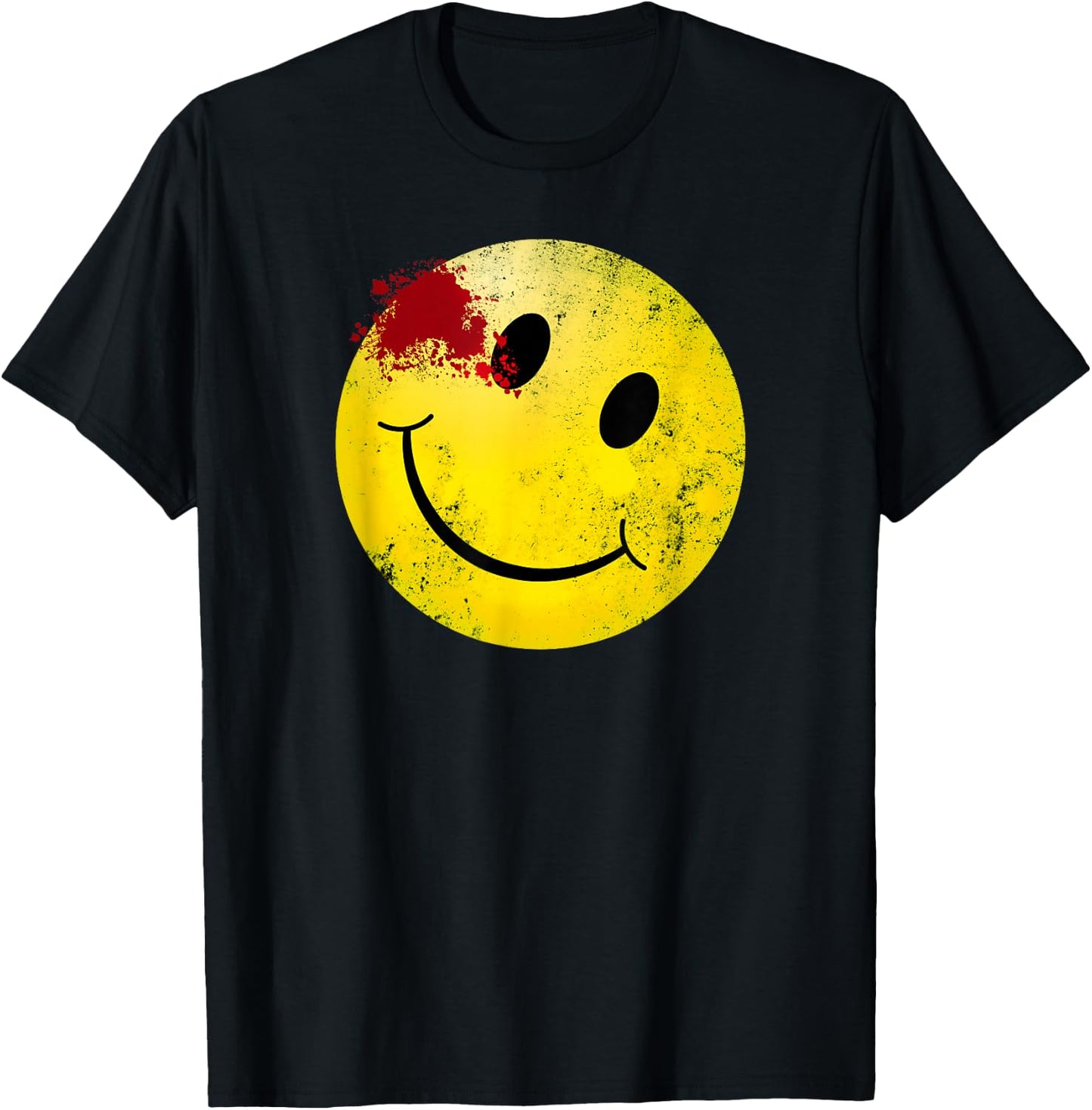Bloody Smiling Face I Vintage Smile T-Shirt - T-Shirt | Black