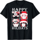 Naruto Shippuden Happy Holidays Characters Anime T-Shirt - T-Shirt | Black