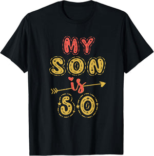 My Son Is 50 Years Old 50th Birthday Idea T-Shirt - T-Shirt | Black