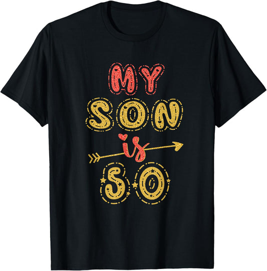 My Son Is 50 Years Old 50th Birthday Idea T-Shirt - T-Shirt | Black