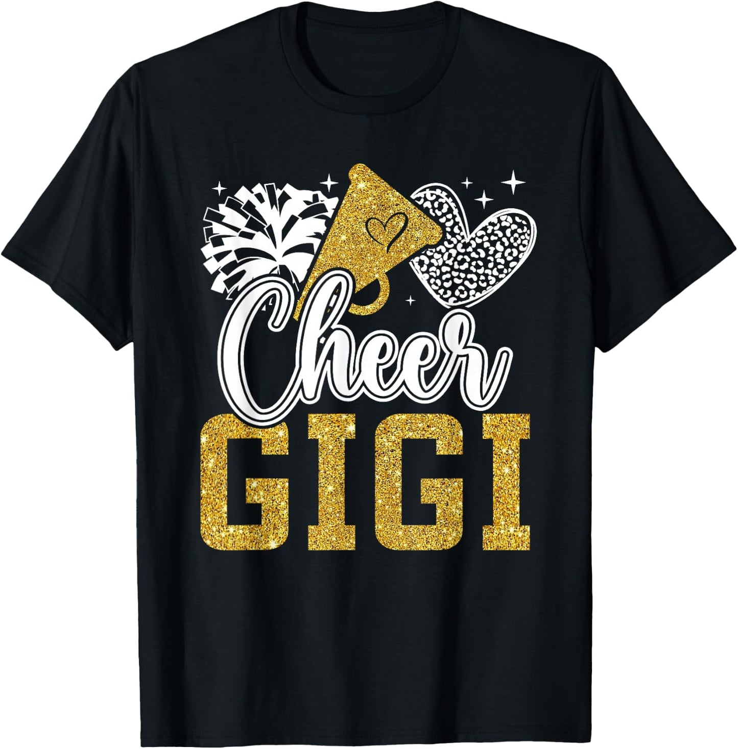 Cheer Gigi Of A Cheerleader Gigi Grandma Cheerleading Gigi T-Shirt - T-Shirt | Black