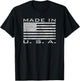 Made in Usa Made in America Us Flag Stars and Stripes T-Shirt - T-Shirt | Black