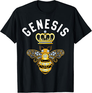 Genesis Name Genesis Birthday Gifts Queen Crown Bee Genesis T-Shirt - T-Shirt | Black