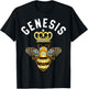 Genesis Name Genesis Birthday Gifts Queen Crown Bee Genesis T-Shirt - T-Shirt | Black