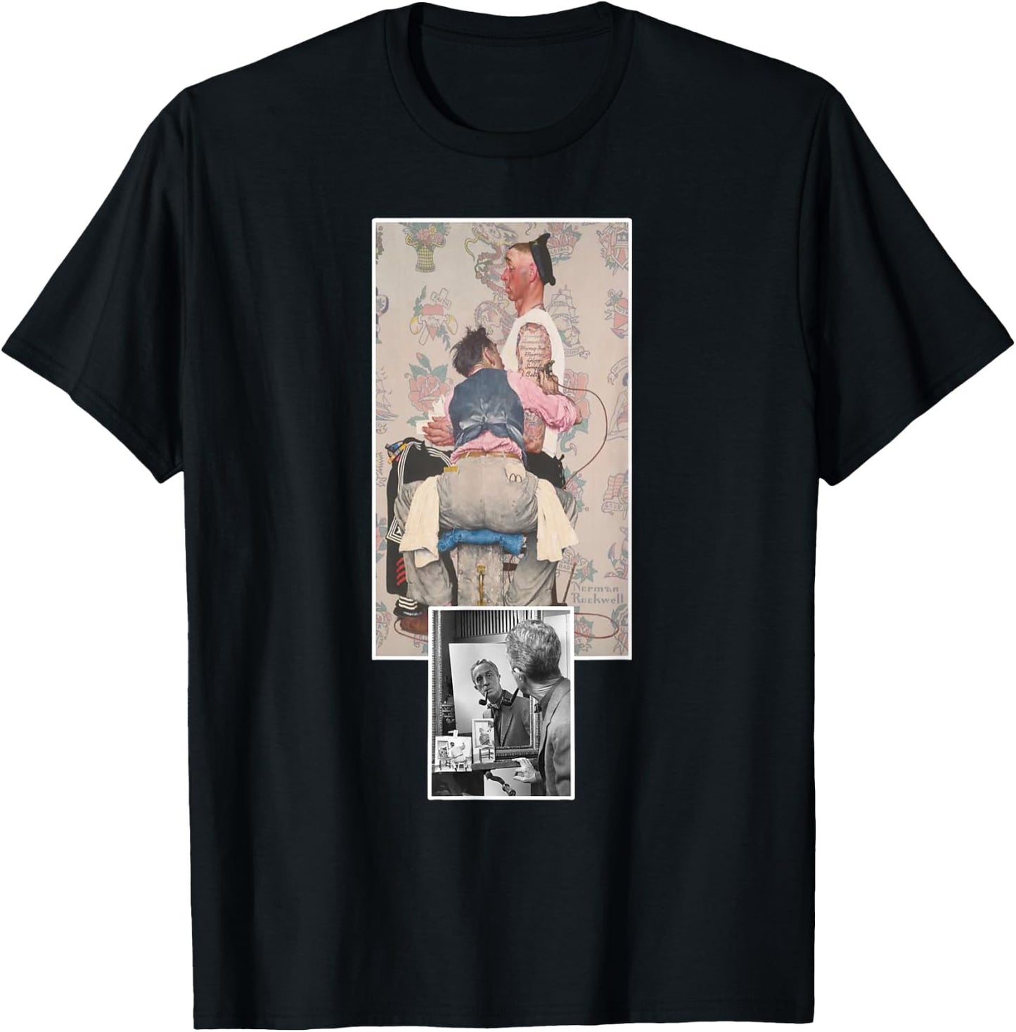 Norman Rockwell. the Tattoo Artist T-Shirt - T-Shirt | Black
