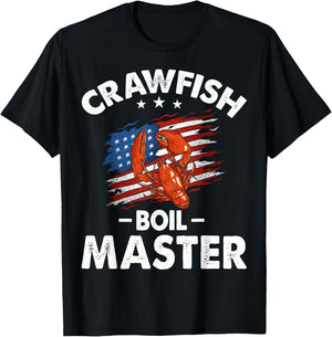Crawfish Boil Master - Crawfish Boiling Crab Mud Bug T-Shirt - T-Shirt | Black