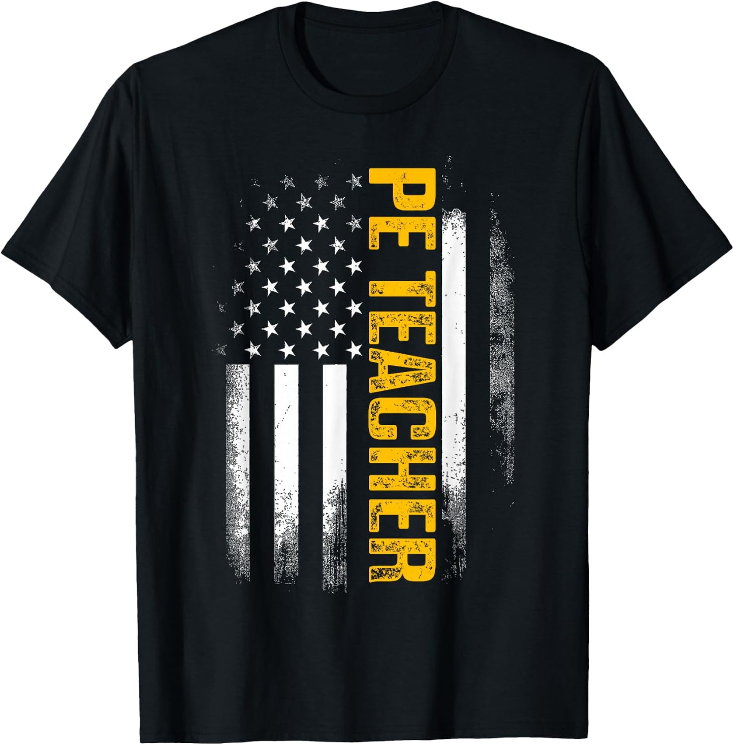 PE Physical Education Teacher Flag Gifts Men Women T-Shirt - T-Shirt | Black