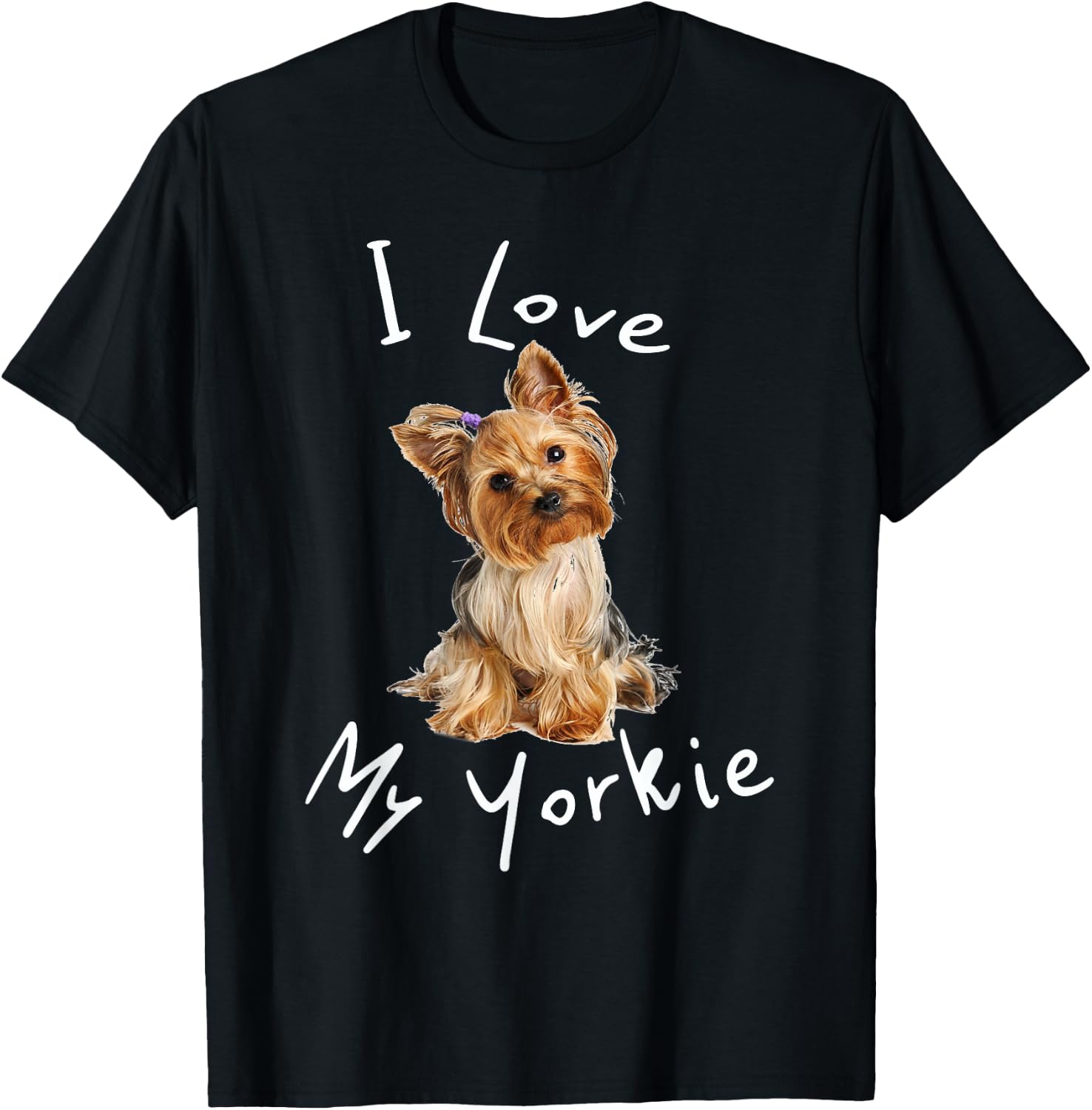 I Love My Yorkie Men Women Kids T-Shirt - T-Shirt | Black