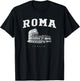 Distressed Roma Italia Colosseum Vintage Italy Rome T-Shirt - T-Shirt | Black