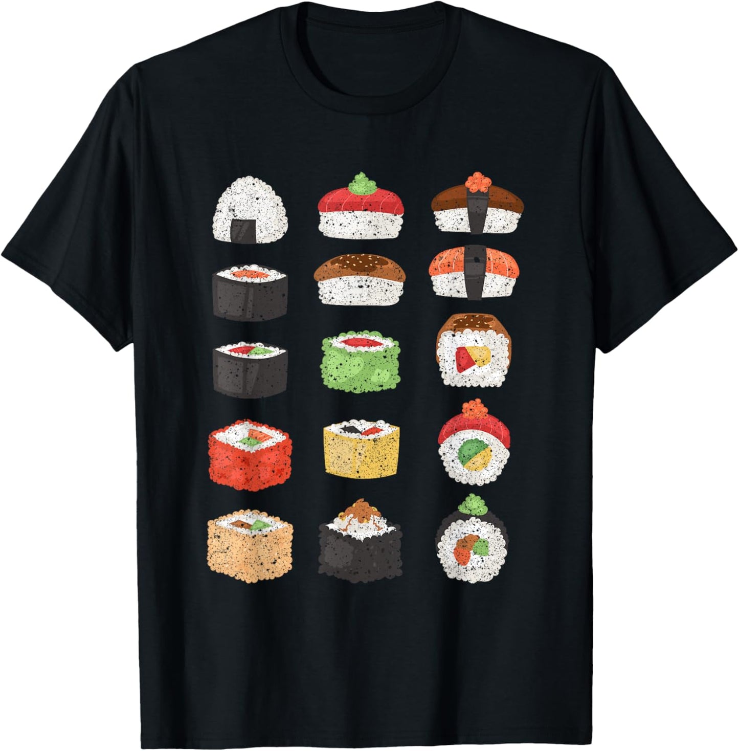 Japanese Sushi Roll Kawaii Gift Sushi T-Shirt - T-Shirt | Black