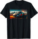 Sports Car Futuristic Sci-Fi Supercar Poster Style Boys Men T-Shirt - T-Shirt | Black