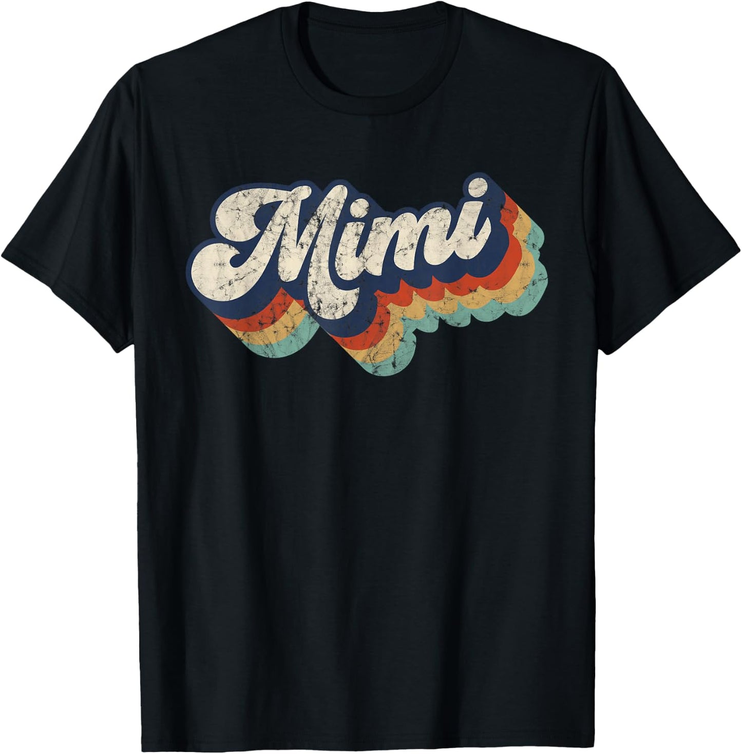 Retro Cute Mimi for Grandma Best Mimi Ever Mother's Day T-Shirt - T-Shirt | Black