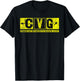 CVG Cincinnati N Kentucky Airport Taxiway Sign Pilot Vintage T-Shirt - T-Shirt | Black