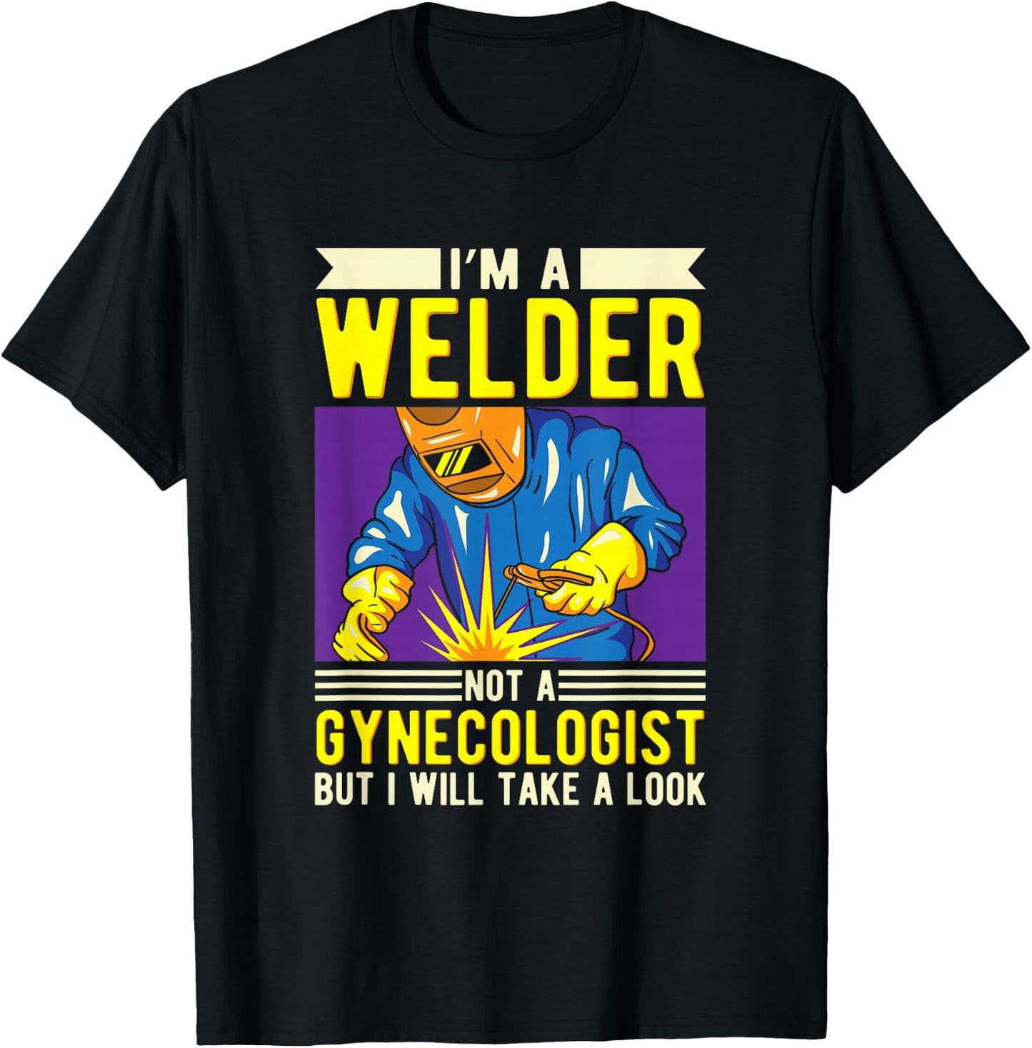 Welding T Shirts & Welder Gifts I'm A Welder Ironworker Ironsmith Welding Black Men's Medium Classic Fit Short Sleeve T-Shirt - T-Shirt | Black