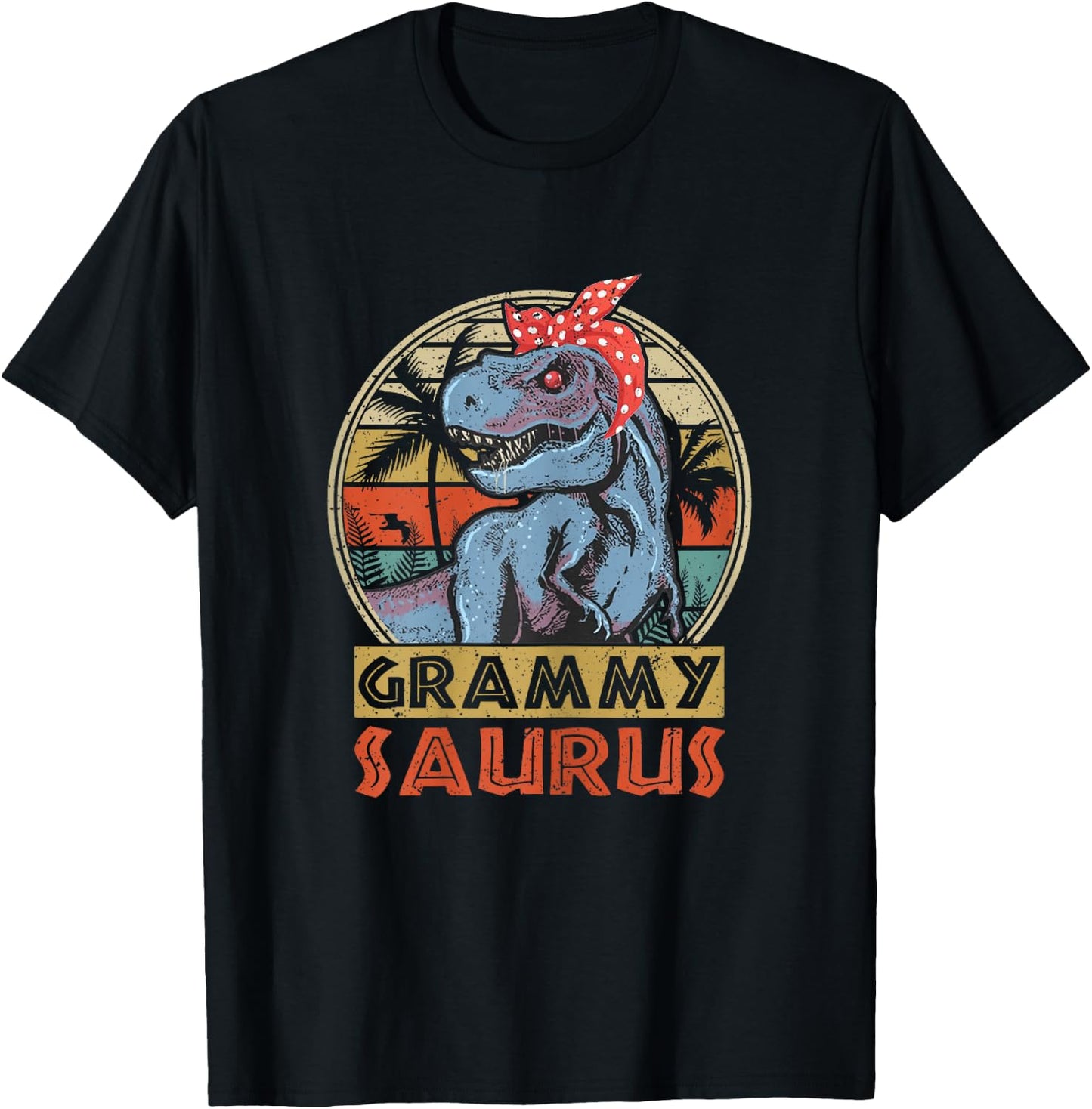 Grammysaurus T Rex Dinosaur Grammy Saurus Family Matching T-Shirt - T-Shirt | Black