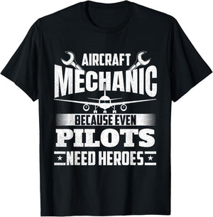 Aircraft Mechanic - Airplane Maintenance Engineer Aviation T-Shirt - T-Shirt | Black