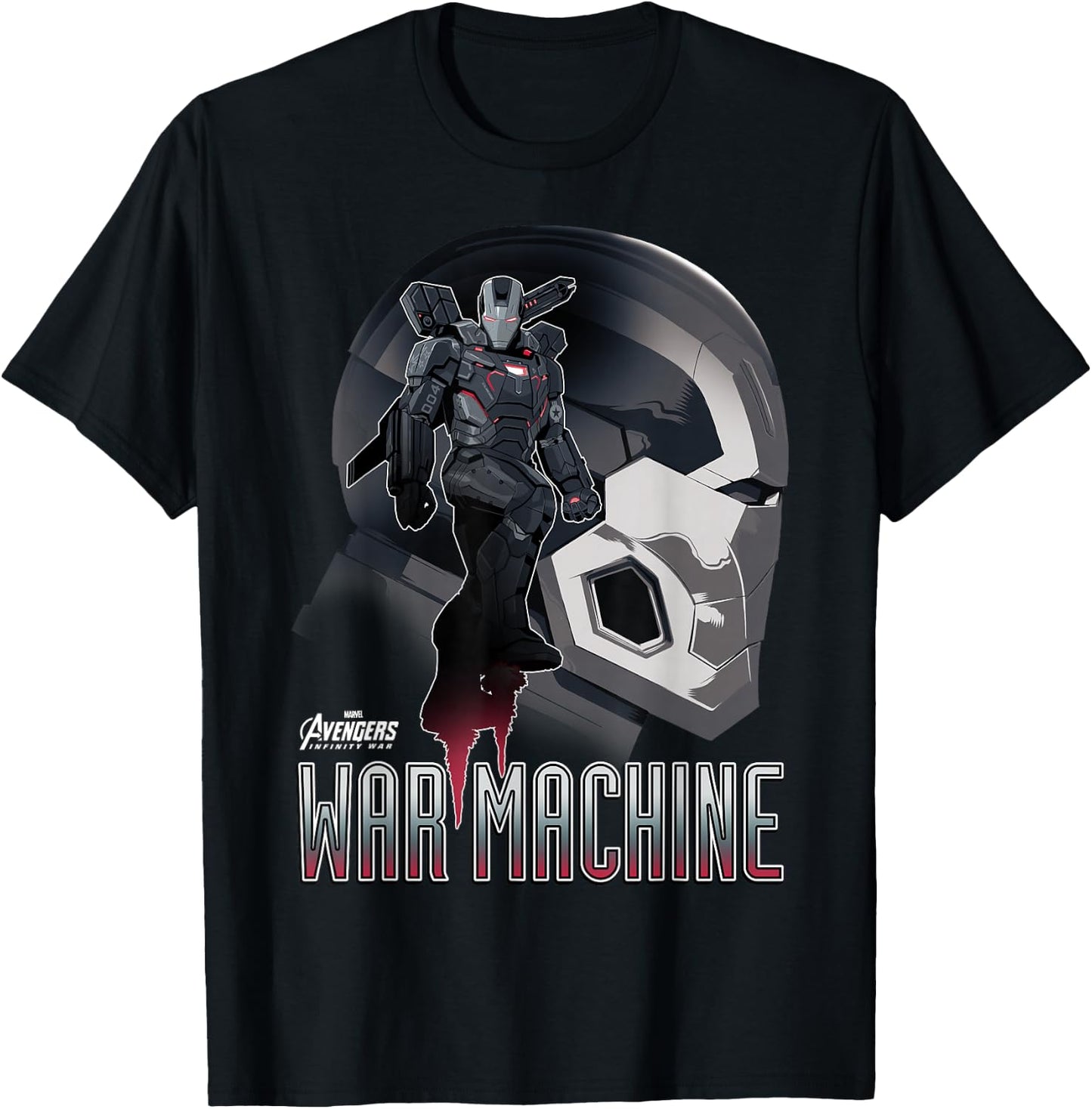 Marvel Infinity War War Machine Head Profile Graphic T-Shirt - T-Shirt | Black