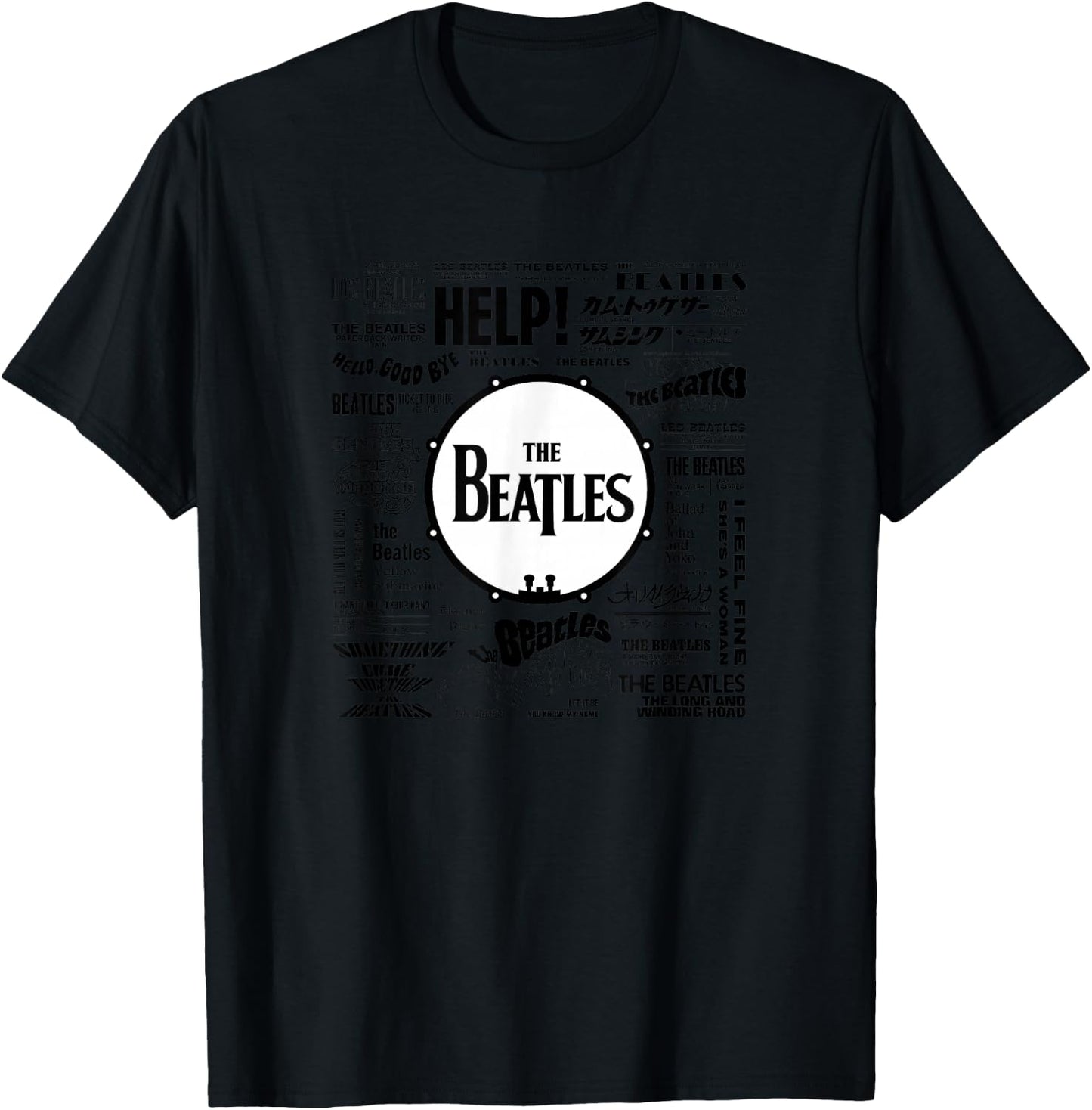 The Beatles - Beatles Singles World Art T-Shirt - T-Shirt | Black