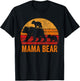 Mama Bear 2 Cubs Shirt Mama Bear Twin Shirt Mom 2 Kids T-Shirt - T-Shirt | Black