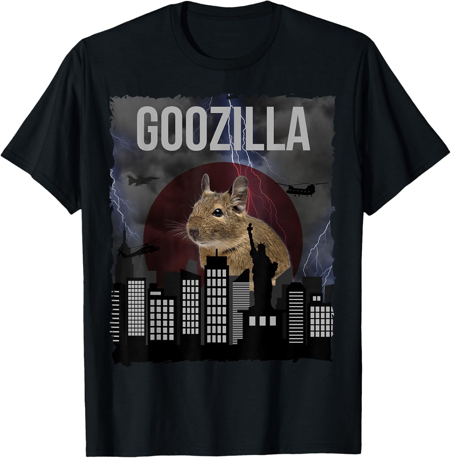 GOOZILLA | Funny Degu Saying | Octodon Degus Accessory T-Shirt - T-Shirt | Black