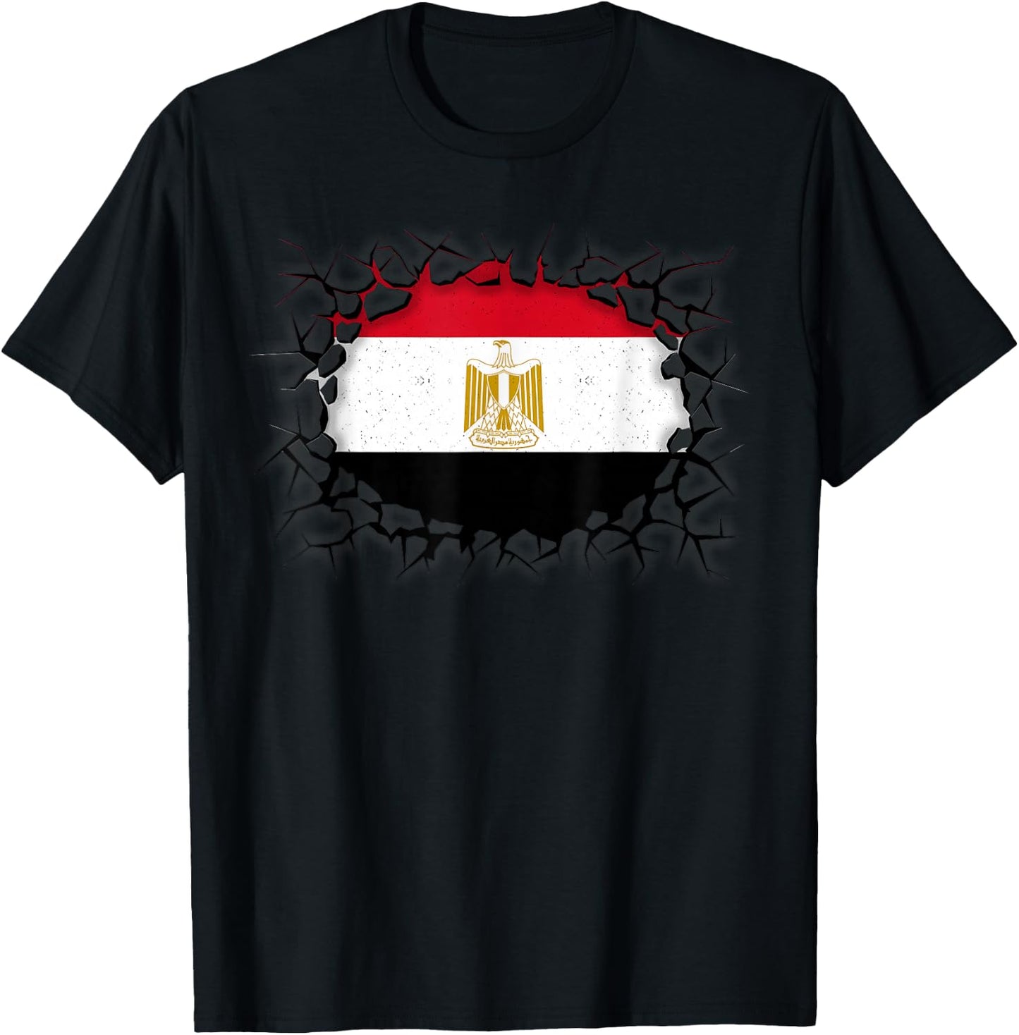 Egypt Flag Graphic T-Shirt - T-Shirt | Black