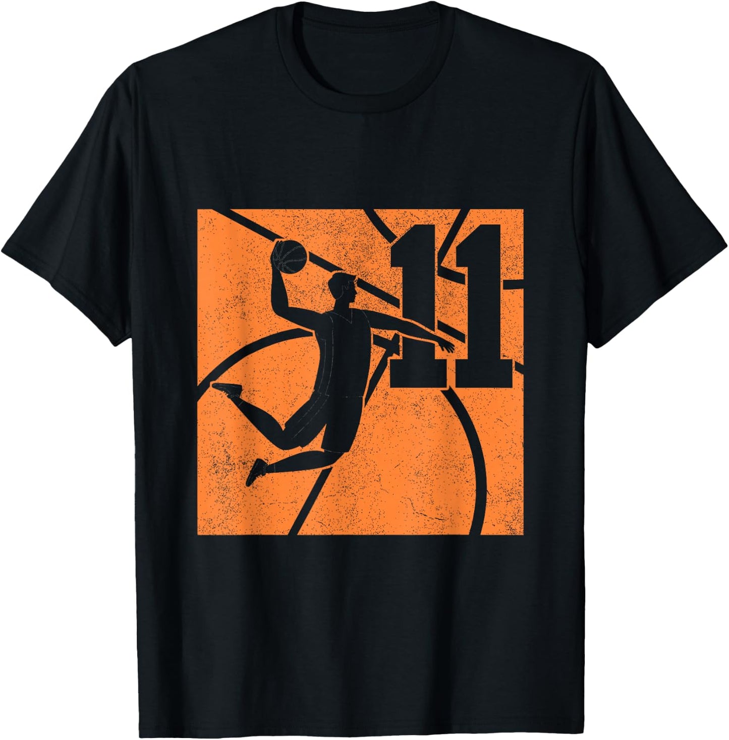 11 Year Old Basketball Dunk 11th Birthday Party Themed Boys T-Shirt - T-Shirt | Black