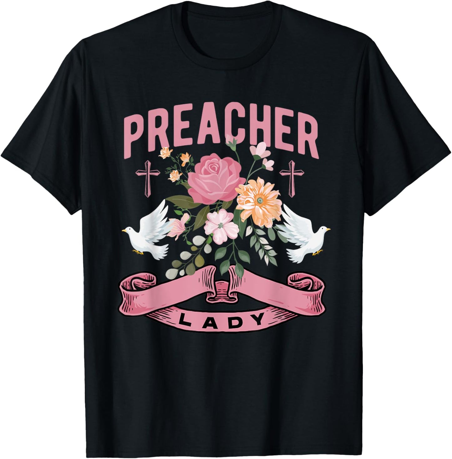 Pastors wife o christian o religious or Preacher Lady T-Shirt - T-Shirt | Black