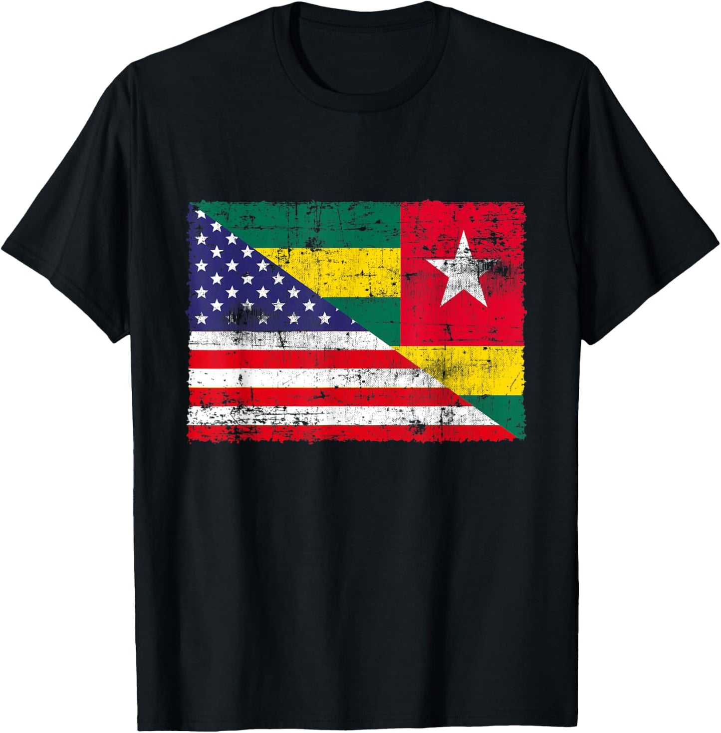 Retro Patriotic USA American Flag Togo Flag Kids Men T-Shirt - T-Shirt | Black