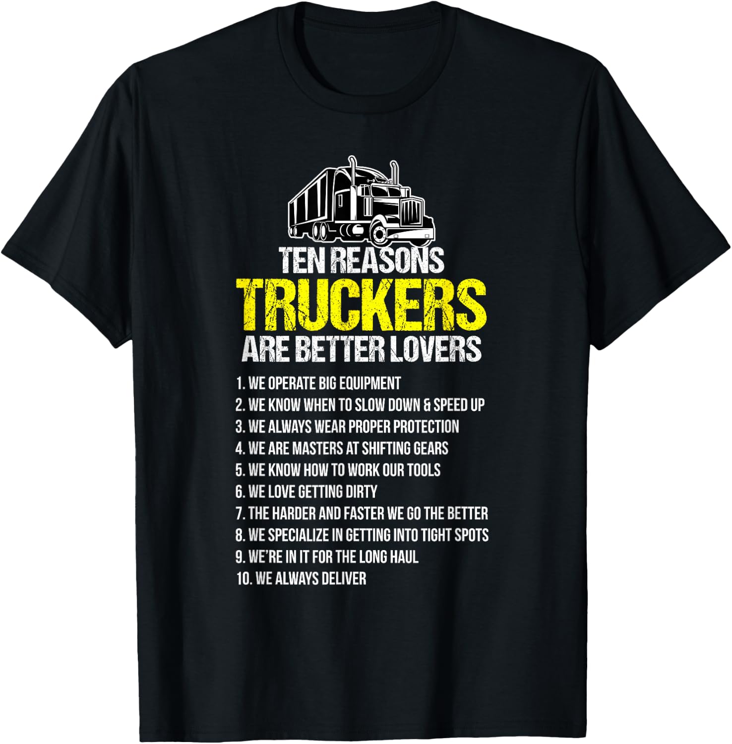 Funny Truck Driver Trucker Truck T-Shirt - T-Shirt | Black