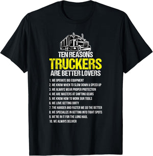 Funny Truck Driver Trucker Truck T-Shirt - T-Shirt | Black