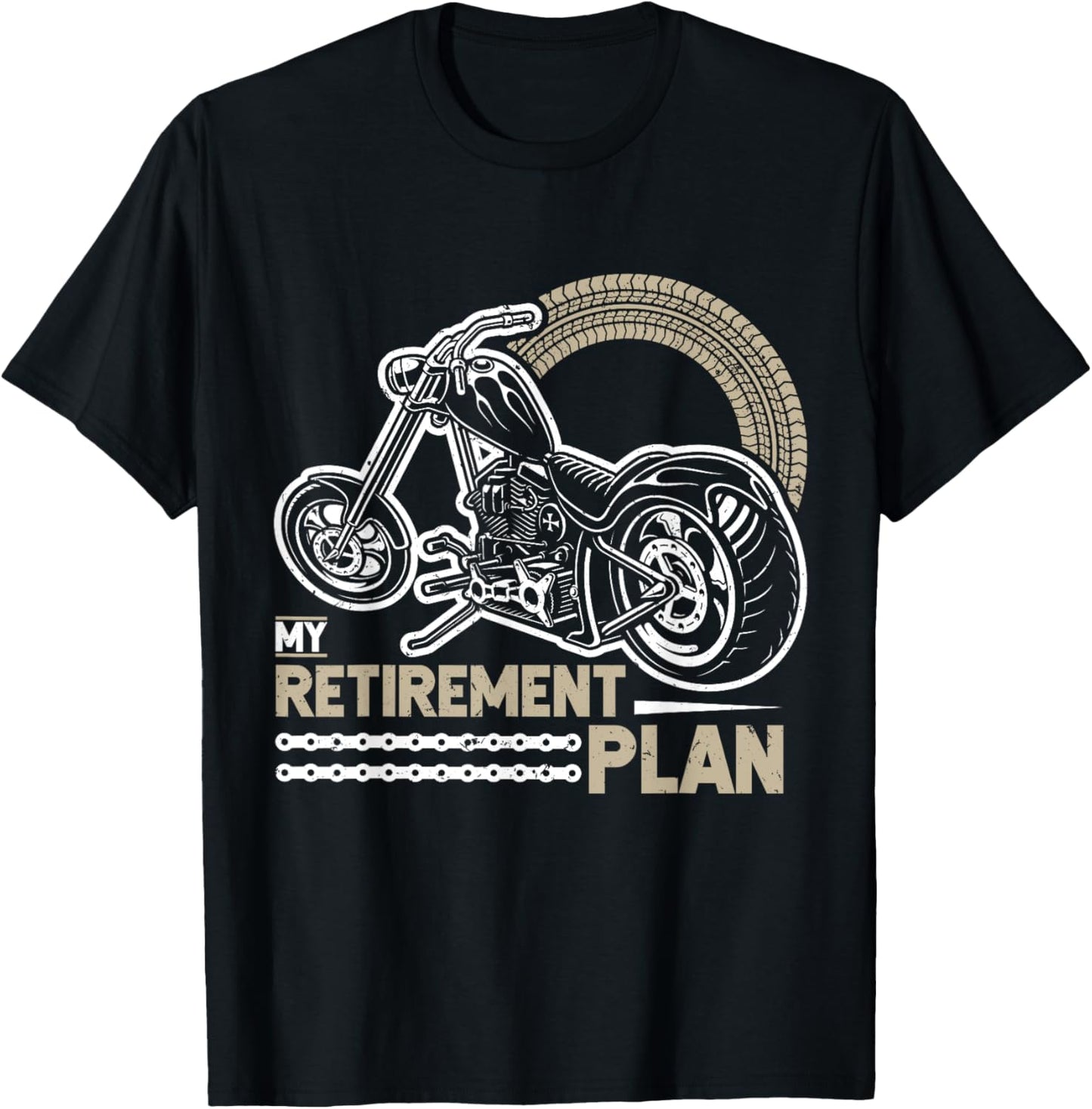 Classic Motorcycle Biker My Retirement Plan Grandpa T-Shirt - T-Shirt | Black