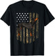 Camo American Flag Black and Tan Coonhound 4th Of July USA T-Shirt - T-Shirt | Black