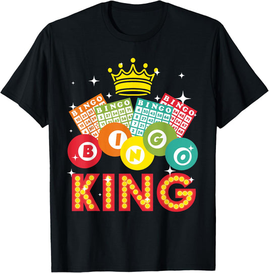 Cute Bingo Designs Dad Bingo Lovers Casino Players T-Shirt - T-Shirt | Black