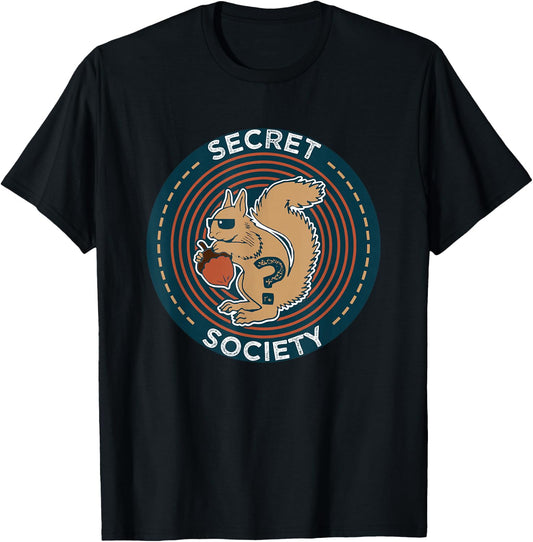 Secret Squirrel Society I Military Service Gift T-Shirt - T-Shirt | Black