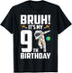 9 Year Old Birthday Astronaut Bruh It's My 9th Birthday T-Shirt - T-Shirt | Black