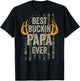 Best Buckin Papa Ever - Whitetail Buck Deer Camo - ON Back T-Shirt - T-Shirt | Black
