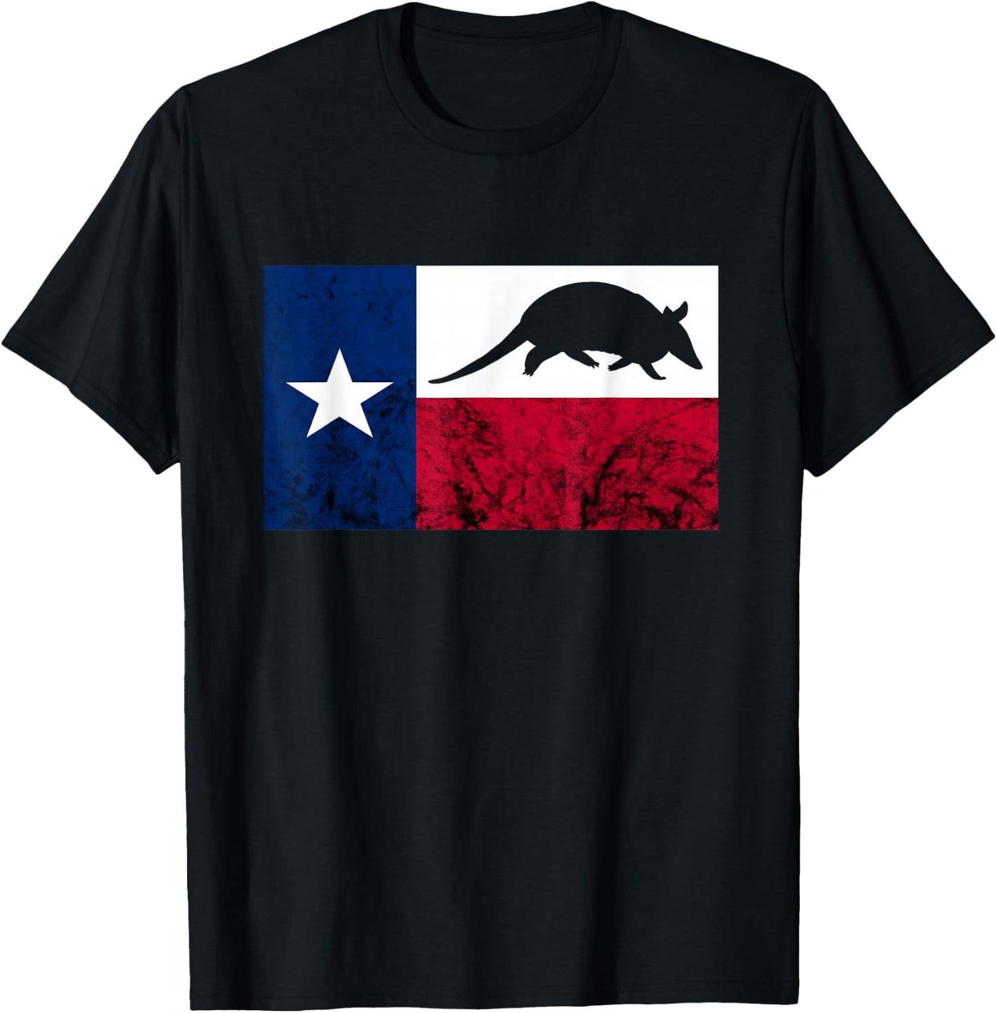 Armadillo Cowboy Texas Flag Armadillo Texan Forest Animal T-Shirt - T-Shirt | Black
