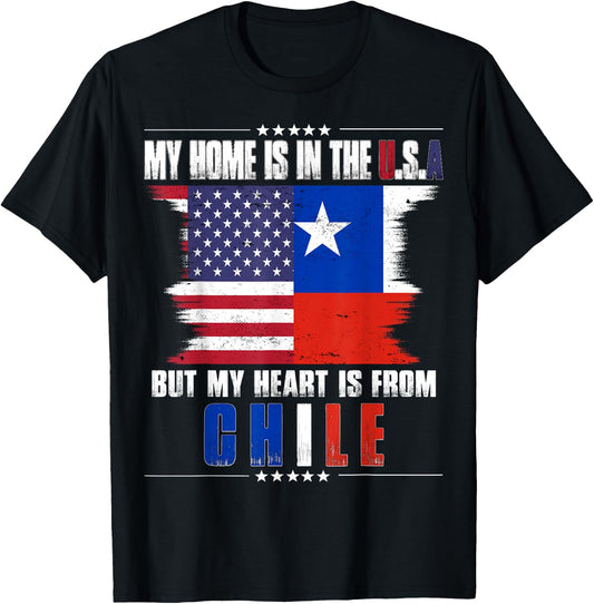 American Grown Patriot Chilean American from Chile T-Shirt - T-Shirt | Black