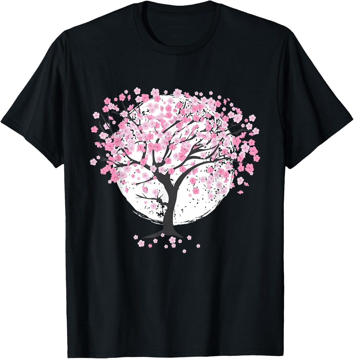 Cherry Blossoms, Cherry Tree, Japanese Blossoms, Spring Japanese T-Shirt - T-Shirt | Black