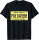 Pine Barrens New Jersey Retro Distressed NJ License Plate T-Shirt - T-Shirt | Black