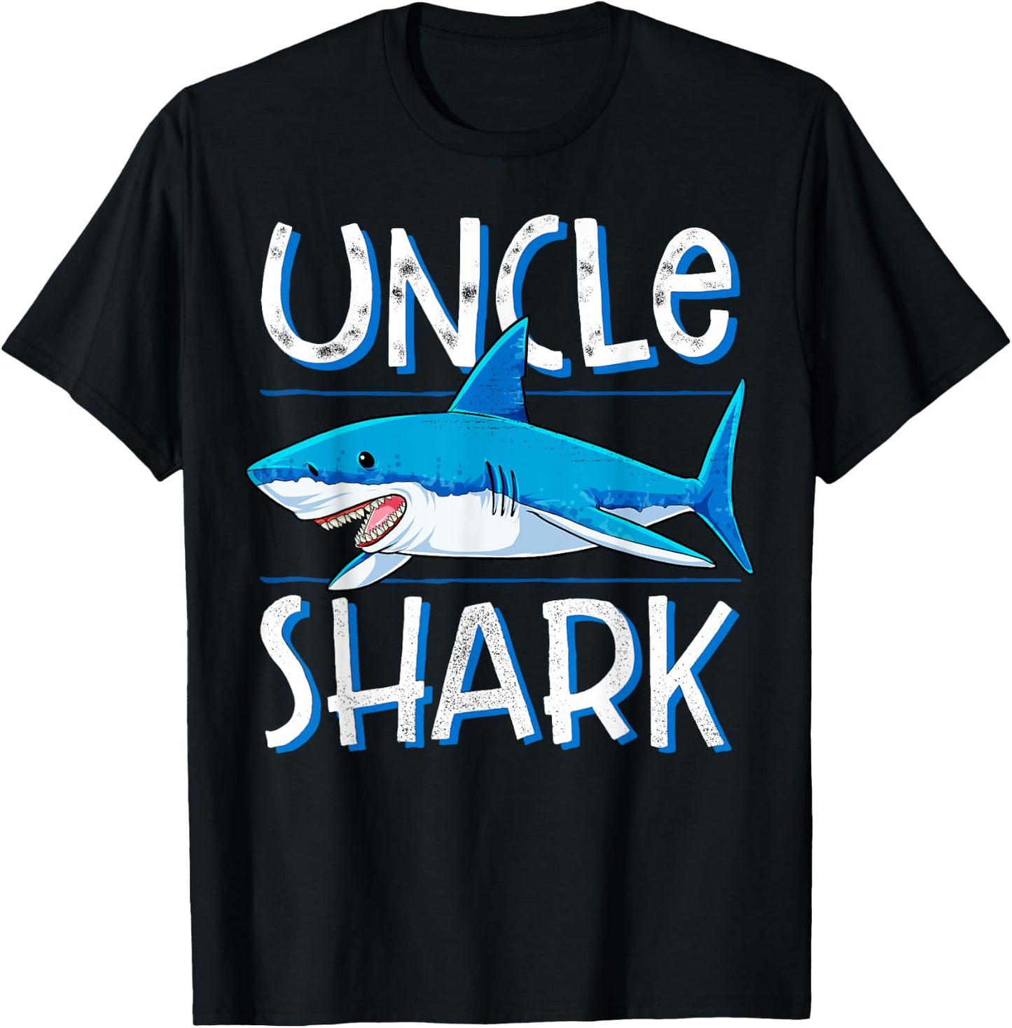 Uncle Shark T Shirt Family Matching Uncles Men Jawsome Gift T-Shirt - T-Shirt | Black