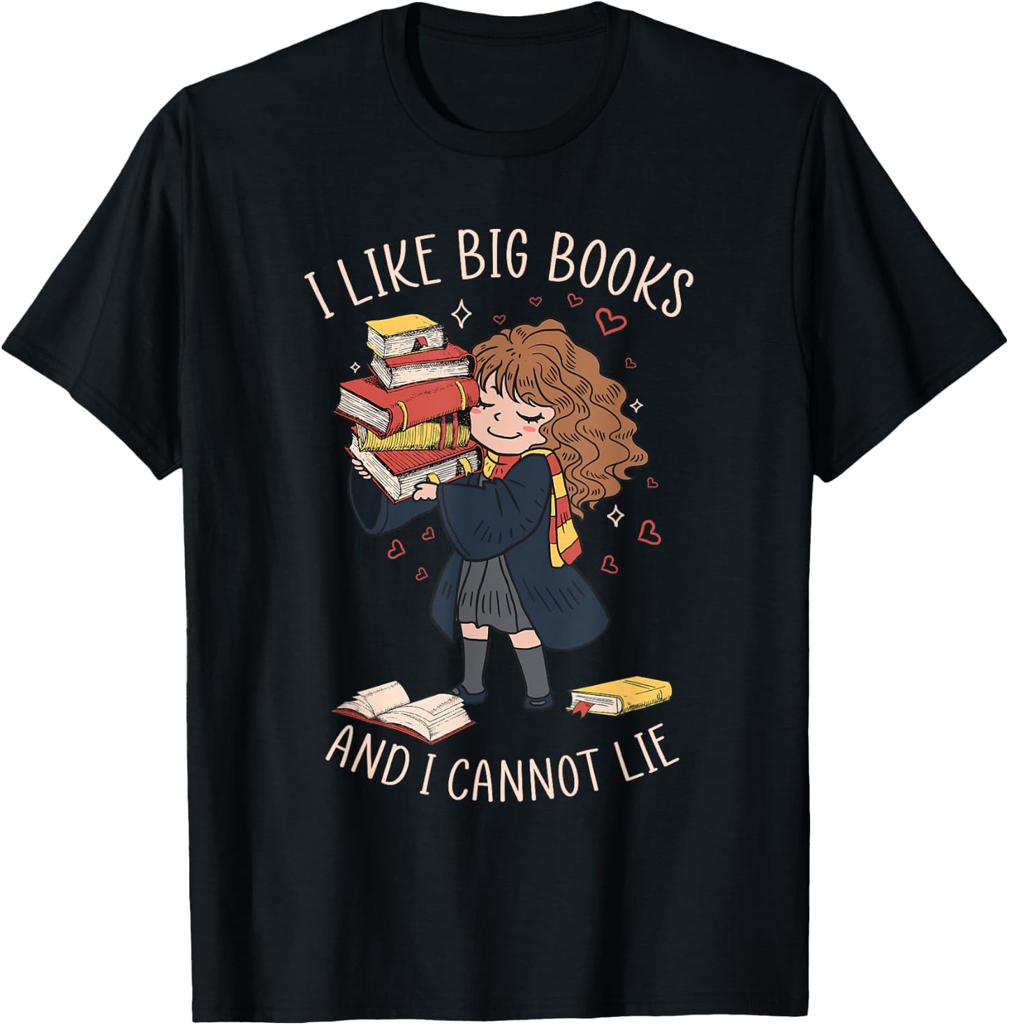 I Like Big Books And I Cannot Lie Reading Book Bookworm T-Shirt - T-Shirt | Black